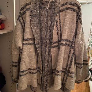 plaid free people sweater /jacket